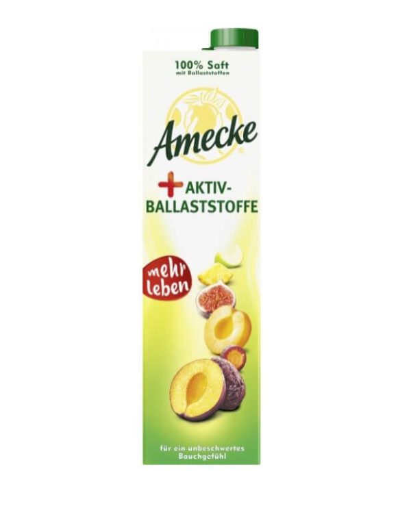 Suc de fructe natural 100% fruct + fibra activa Amecke 1l - Gustoteca - Magazin online de produse pentru toate gusturile!